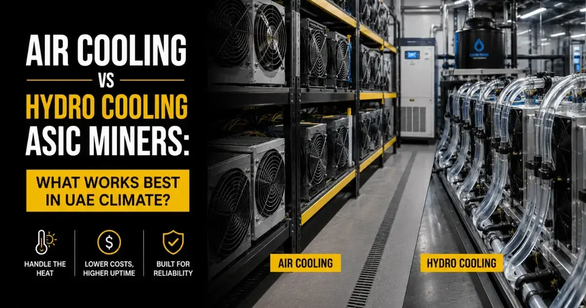 Air Cooling vs Hydro Cooling ASIC Miners: UAE Climate Guide