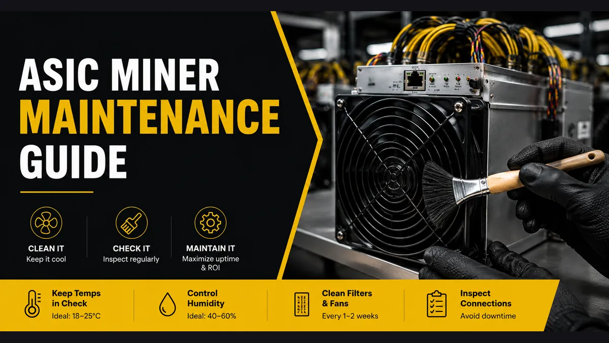 ASIC Miner Maintenance Guide (2026): Cleaning, Cooling & Repair Schedule