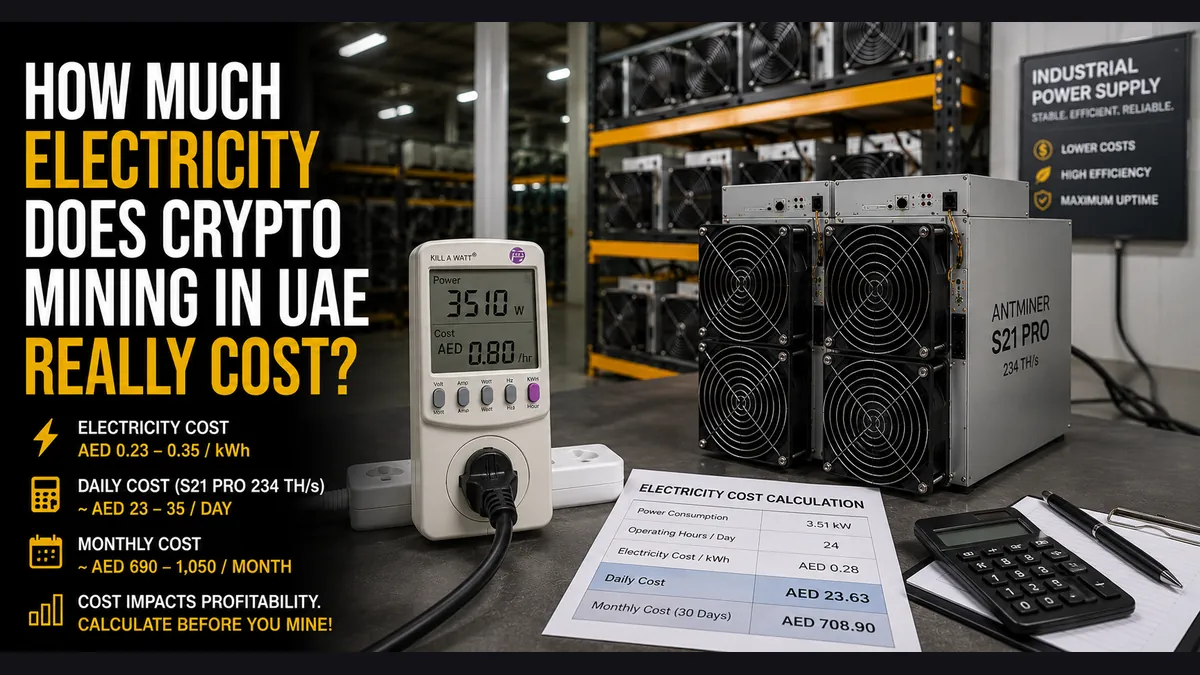 How Much Electricity Does Crypto Mining in UAE Really Cost?