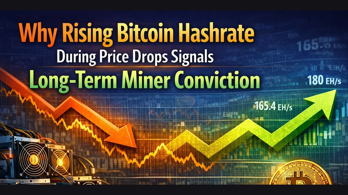 Why Rising Bitcoin Hashrate During Price Drops Signals Long-Term Miner Conviction