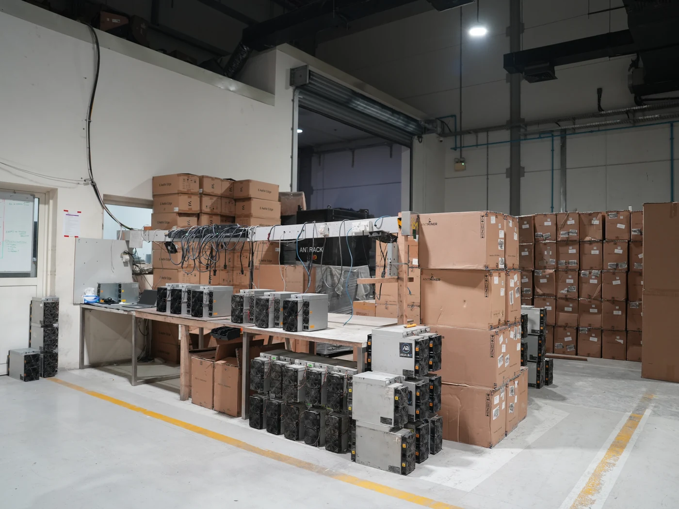 ASIC miners in stock at the CryptoMiners Dubai warehouse