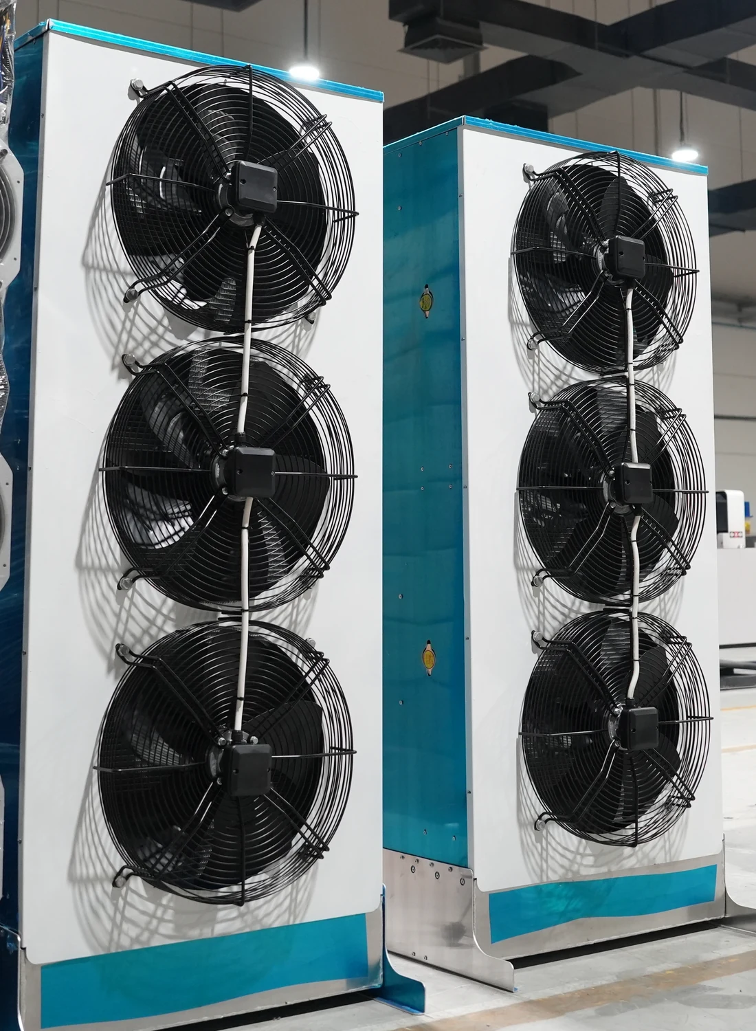CryptoMiners dry coolers standing on the hosting floor