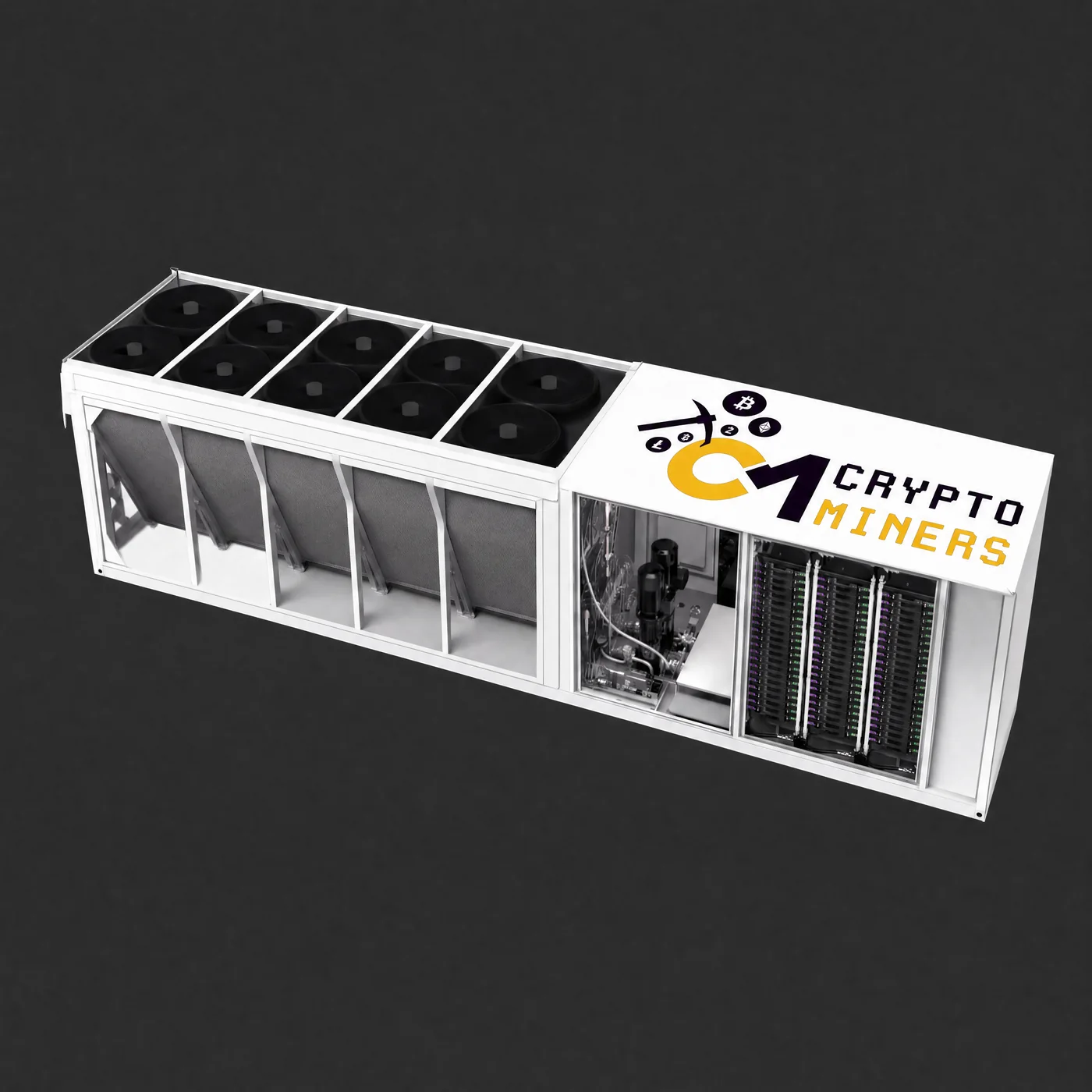 Hydro Mining Container 1.2MW 120 Miners